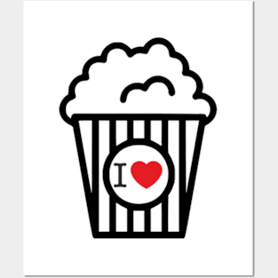 Popcorn,Lover Heartbeat,Gift Popcorn T-Shirt. Posters and Art